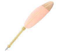 Gullor Pluma De La Pluma De La Pluma Del Vintage, Pluma De La inmersión De La Pluma De Nuture Con La Caja De Regalo, Rosada