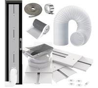 Gulrear - Kit de ventilación para ventana de aire acondicionado portátil, kit de ventilación de aire acondicionado portátil, longitud ajustable, portátil para manguera de escape de 13 cm