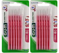 GUM 2614 Proxabrush Bidirection 1.2 - Lote de 2 sets de cepillos interdentales