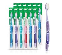 GUM 527 Technique Cepillo de dientes de limpieza profunda, cabeza compacta, cerdas sensibles, muestras a granel, 12 unidades