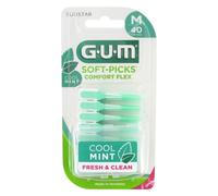 GUM 660 SOFTPICKS Comfort Flex Regular, Negro, 40 Unidad (Paquete de 1)