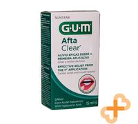 GUM AFTA CLEAR Spray Para Heridas En La Boca Alivio Eficaz Bomba 15 ml