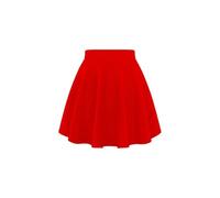 Gum & Berries - Falda de Patinadora para niñas con Cintura Alta, Vuelo Acampanado, Mini Falda Casual para Bailar y Fiestas, Rojo, 9-10 años