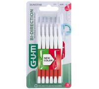Gum Cepillos Interdentales Bi-Direction 0,8mm Rojo 6 Uds