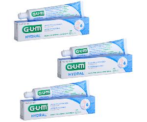 Gum Hydral Pasta Dentífrica Boca Seca 3x75 ml