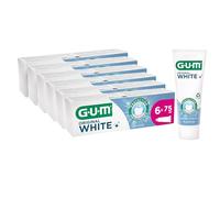 GUM Pasta de dientes blanca original | restaura la blancura original de los dientes | Fluoruro e isomalt protegen el esmalte dental (6 x 75 ml)