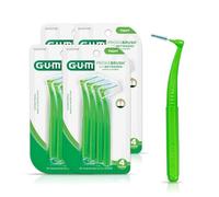 Gum Proxabrush Go-Betweens - Cepillos interdentales en ángulo - Púas dentales de cerdas suaves para eliminar la placa - Seguro para aparatos dentales y aparatos dentales, 4 unidades (4 unidades)