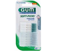 GUM Soft-Picks Extra Grande 40 Cepillos-Palillo Dentales sin Metal
