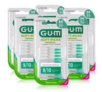 GUM SOFT-PICKS ORIGINAL Palillos Interdentales de Goma/Eliminan eficazmente los restos de alimentos y la placa/Sin látex, madera ni metal (Medium, 6)