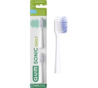 Gum Cepillo de Dientes Eléctrico N°4110 Sonic Recambio Diario Suave Blanco 2 unidades