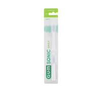 Gum Cepillo de Dientes Eléctrico N°4110 Sonic Recambio Diario Suave Blanco 2 unidades