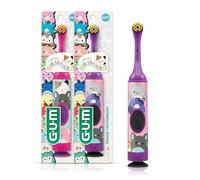 GUM Squishmallows - Cepillo de dientes para niños, cerdas suaves, con base de ventosa, baterías incluidas, 1 unidad (paquete de 2)