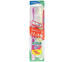 Gum Technue Pro Brosse à dents Pack Duo médium
