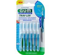 Sunstar GUM Cepillos de dientes TRAV-LER 1614 - Paquete de 6 unidades