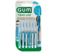 Sunstar GUM Cepillos de dientes TRAV-LER 1614 - Paquete de 6 unidades