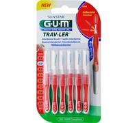 GUM TRAV-LER rot Kerze 0,8 mm antibakterielle Interdentalbürsten, 5 pzas Cepillos interdentales