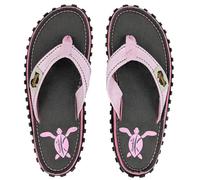 Gumbies Chanclas Originals para mujer de materiales reciclados, suela perfilada de neumáticos reciclados, plantilla suave de lona de algodón, cómoda barra de dedos, tortuga, 43 EU