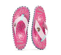 Gumbies Islander - Chanclas clásicas de lona unisex con suela de goma reciclada y plantilla de algodón | contorneadas, ligeras y cómodas para el día a día, Blush Hibiscus, 8.5 Women/7.5 Men