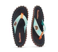 Gumbies Islander - Chanclas clásicas de lona unisex con suela de goma reciclada y plantilla de algodón | contorneadas, ligeras y cómodas para el día a día, Tricolor negro, 14 Women/13 Men