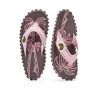 Gumbies Islander - Chanclas clásicas de lona unisex con suela de goma reciclada y plantilla de algodón | contorneadas, ligeras y cómodas para el día a día, Hoja de palma gris, 9 Women/8 Men
