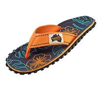 Gumbies Islander - Chanclas unisex con puntera de algodón supersuave y suela de goma reciclada duradera. Comodidad garantizada, naranja (Hibiscus), 9 Women/8 Men