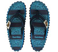 Gumbies Islander - Chanclas unisex con puntera de algodón supersuave y suela de goma reciclada duradera. Comodidad garantizada, Navy Waves, 46 EU