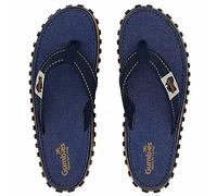 Gumbies Islander, chancletas unisex, con supersuave correa de algodón para los dedos y suela robusta de goma reciclada, comodidad garantizada, denim, 44 EU