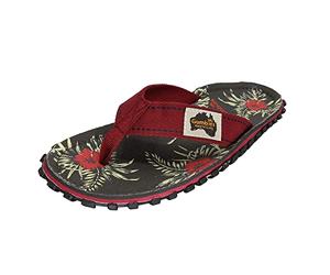 Gumbies | Modelo Original | Rojo | Chanclas de dedos para mujer/hombre, Grey Hibiscus, 46 EU