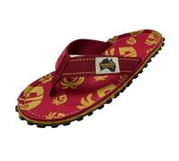 Gumbies Originals Rot - Chanclas hechas de materiales reciclados, suela perfilada de neumáticos reciclados, plantilla suave de lona de algodón, cómodo puño de algodón, Red Multi G, 42 EU