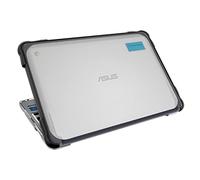 Gumdrop SlimTech - Funda personalizada para ASUS Chromebook C202SA (Clamshell), protección ligera, rosca de goma en los lados, sin costuras, etiquetado de activos, funda para la escuela o el trabajo