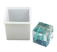 GUMEI 10 cm / 4" Cubo súper Grande Cuadrado Molde de Silicona Fabricación de Joyas de fundición de Resina epoxi