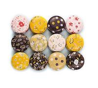 GUMEI 12 Piezas Mini Elegante Caja de Lata de Flores DIY Tarro de Vela bálsamo Redondo Caja de lápiz Labial vacía