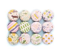 GUMEI 12 Piezas Mini Elegante Caja de Lata de Flores DIY Tarro de Vela bálsamo Redondo Caja de lápiz Labial vacía