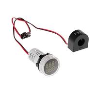 GUMEI Amperímetro voltímetro Digital 22 mm Redondo AC 50-500V 0-100A Voltaje Volt Amp Monitor