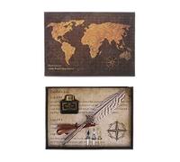 GUMEI Antique Quill Pluma Pluma de inmersión Juego de Tinta de Escritura Papelería Caja de Regalo Pluma estilográfica