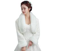 GUMEI chales y Abrigos de Boda para Mujer, Vintage, Blanco, de Felpa, para Novia, Estola, Chal, Manga Larga, Fiesta de Noche, Capa, Encogimiento de Hombros, Princesa, Espesa, cálida, Chaqueta de Boda