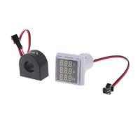 GUMEI Digital 3in1 AC voltímetro amperímetro indicador de medidor de Panel de frecuencia 60-500V 0-100A 20-75Hz 22mm luz de señal con CT