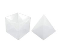 GUMEI DIY Juego de moldes de Resina piramidal de Silicona Grande Moldes de pirámide 3D Decoración del hogar 15 cm / 5,9"