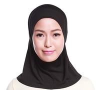 GUMEI Mujeres Algodón Musulmán Mini Hijab cabeza bufanda Color sólido cubierta completa Gorra interior Islámica Árabe Wrap Chal Turbando Sombrero Sombreros