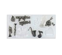 GUMEI Musical Note Guitar Lover Jewelry Colgante Molde de Silicona Instrumentos Molde de Resina