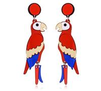 GUMEI Pendientes de Gota de pájaro Loro acrílico Brillante a la Moda para Mujer, joyería de Moda