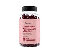 Gummies Ashwagandha KSM-66 120 mg - 5% Withanólidos - 120 Gummies Veganas | Equivalente 1500 mg de raíz, Vitaminas B6 y B12 - Sabor Cereza, Sin Azúcares Añadidos - 1 Gummy al Día, 4 Meses - Zenement