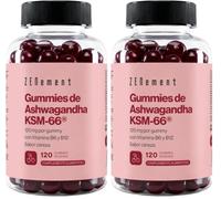 Gummies Ashwagandha KSM-66 120 mg - 5% Withanólidos - 120 Gummies Veganas (Paquete de 2)
