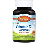 Gummies de vitamina D3 para niños, 1000 UI de fruta natural - 60 gummies