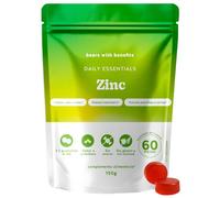 Gummies de Zinc 25 mg - Contribuye al mantenimiento de cabello, uñas, piel normales, al funcionamiento normal del sistema inmunitario - 60 unidades (2 meses) - Sin Azúcar, Vegano - Bears with Benefits