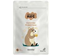 Gummies Naturamins Kids Probióticos, a partir de 3 Años, Flora Intestinal y Defensas, con Bacillus Coagulans y fibra prebiotica Low fodmap Sunfiber, sin Gluten ni Lactosa, Sabor Piña y Fresa, 60 uds