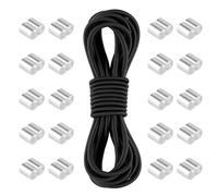 Gummiseil 8mm 10m Expanderseil Gummischnur mit 20 Würgeklemmen Planenseil Spannseil Elastisches Cuerda Elastica Goma de 8 mm 10 m,Cuerda Tensora