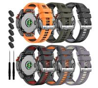 GUMMMY 20 mm compatible con correa de reloj Garmin Fenix 7S 7S Pro 6S 6S Pro 5S 5S Plus, correas de silicona suave para reloj inteligente Approach S70 42 mm/Instinct 2S/Descent Mk2s(6Pack1)