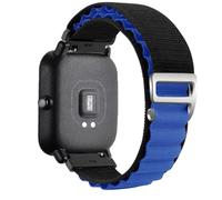 GUMMMY Correa de reloj de 20mm y 22mm para Huawei Watch GT 5/4/3/3 Pro/2/2e Stratos, pulsera de nailon para Galaxy Watch de 20mm y 22mm(Black blue,22MM)