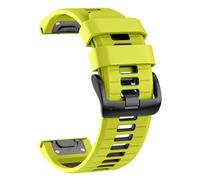 GUMMMY Correa de reloj de 26 mm para Garmin Fenix 7X Pro/ 7X/ 6X Pro/ 6X/ 5X/ 3, repuesto de silicona QuickFit de 26 mm para Garmin Descent Mk3i 51 mm/Epix Pro 51 mm/TACTIX 7(Lime Black)